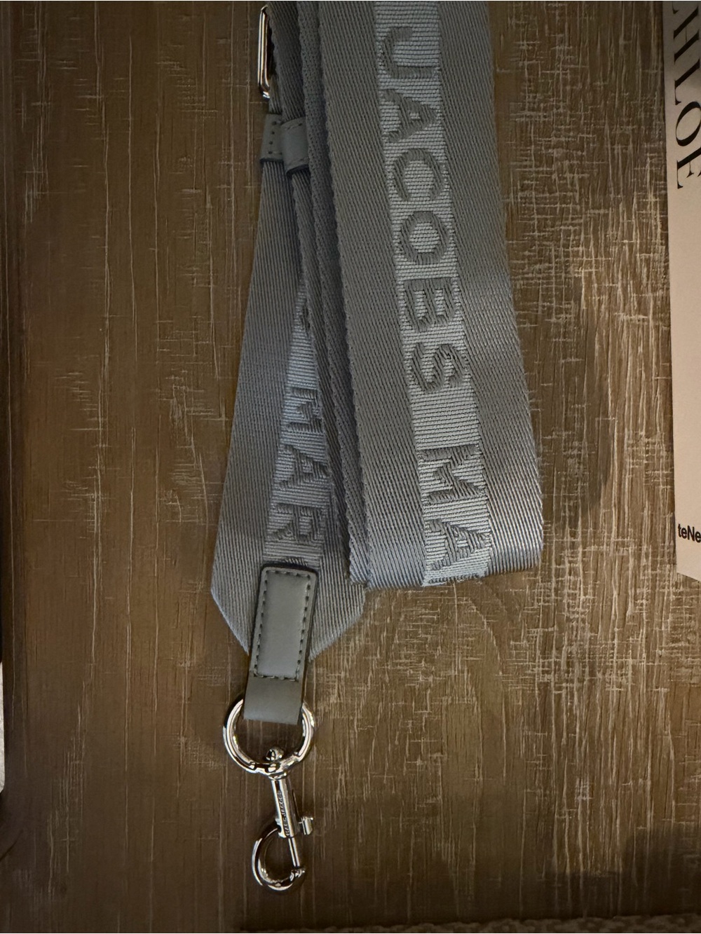Marc Jacobs Gray Woven Detachable Messenger Strap